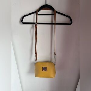 Valentina Yellow Leather Crossbody Bag